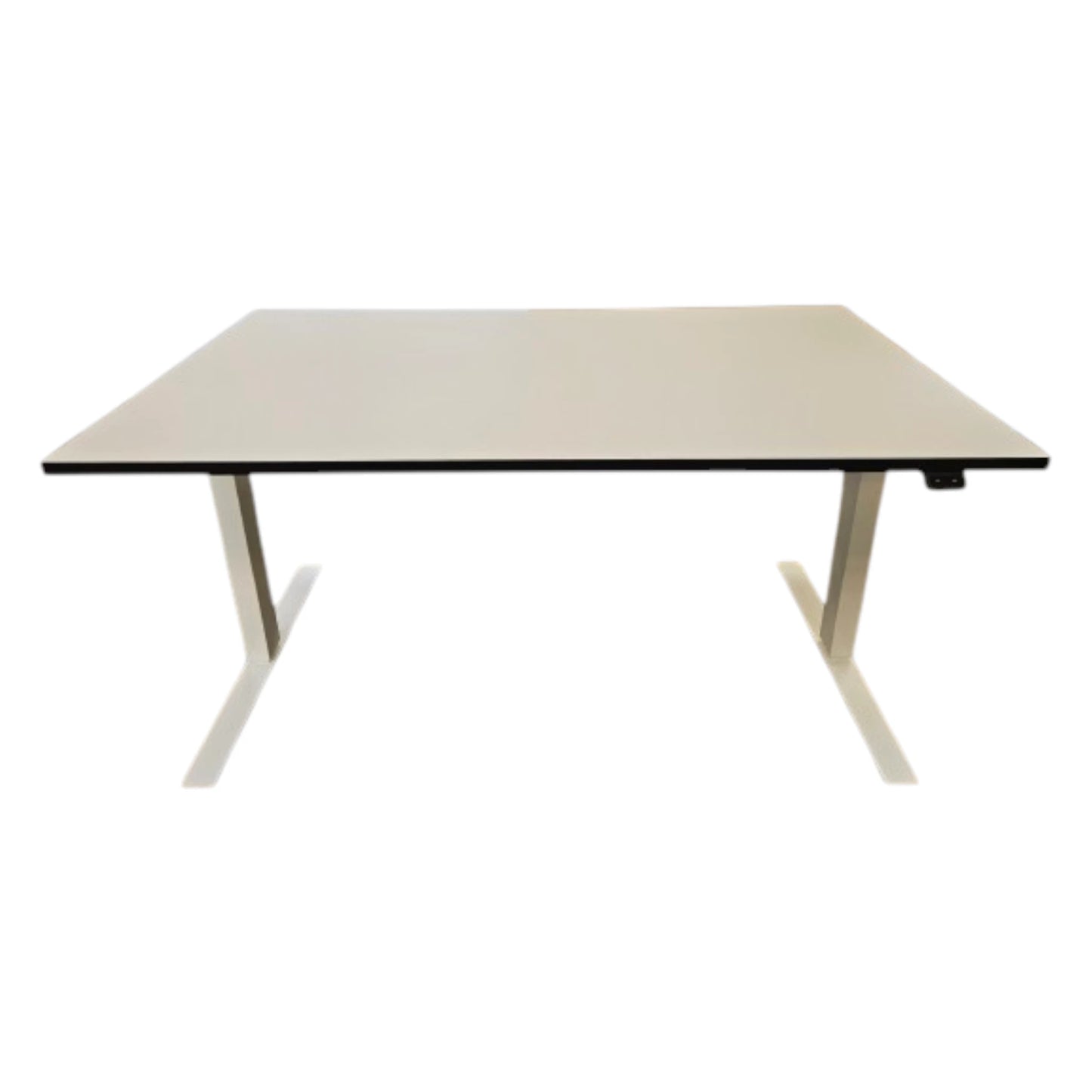 Fabriksnyt hæve sænkebord med lisocore® plade og Swedstyle stel.