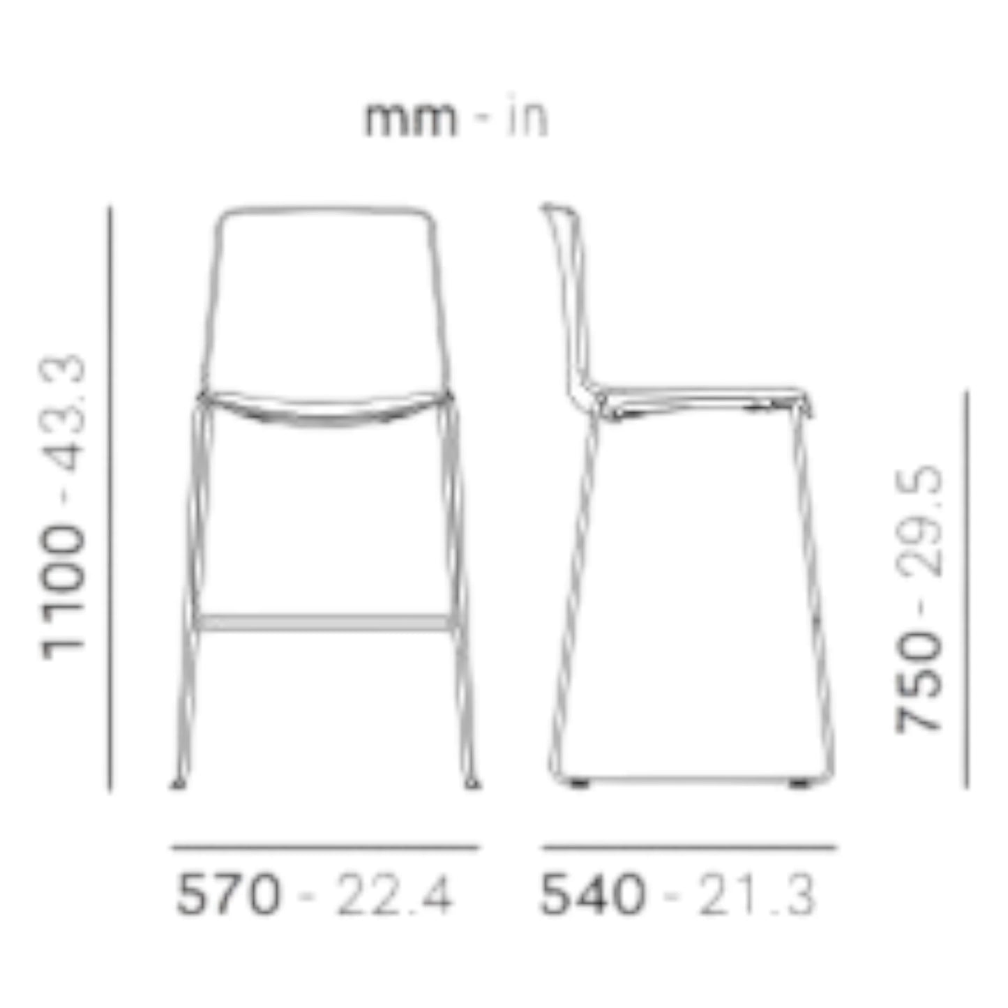 Barstol/højstol fra Pedrali model Tweet 899