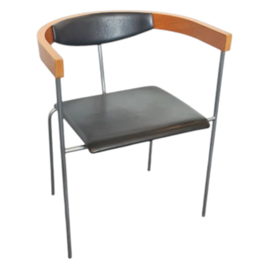 Rumas Cinus stabelstol med lædersæde