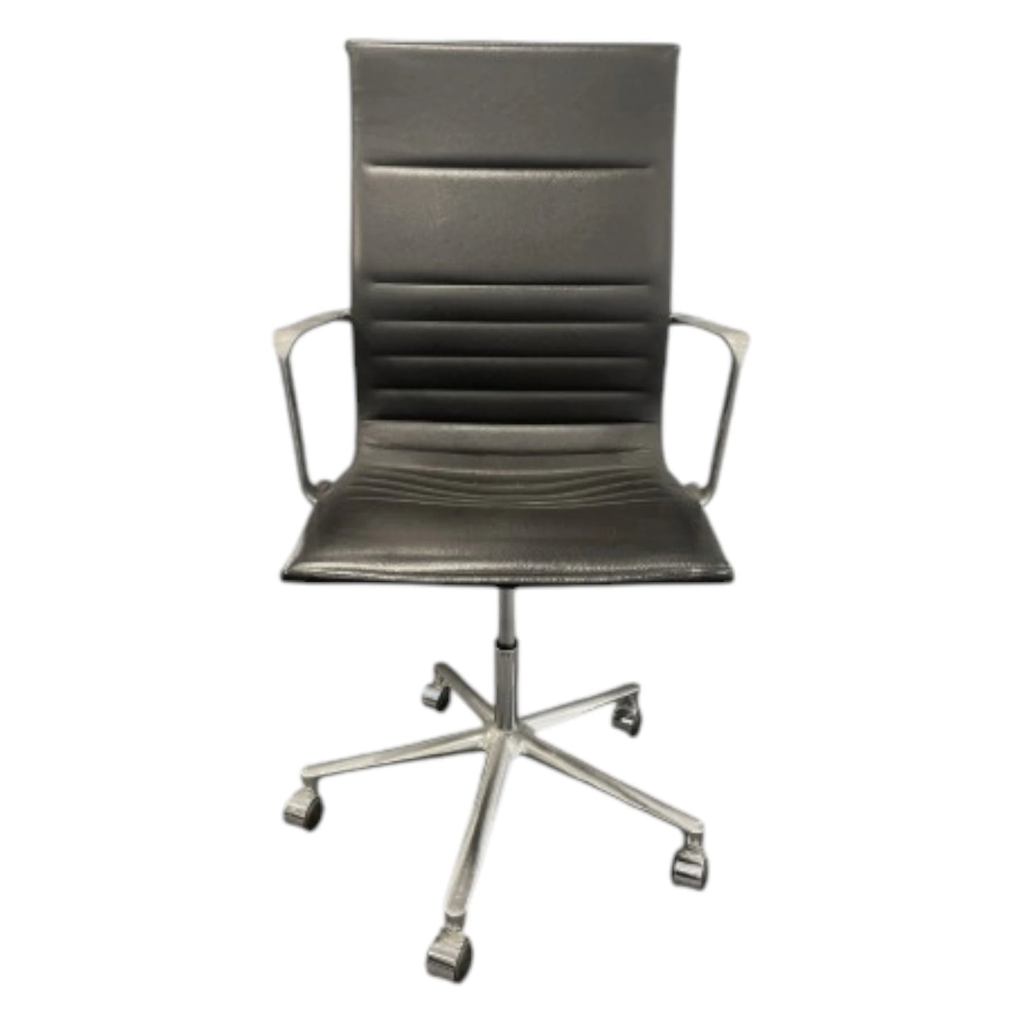 ICF konferencestol med armlæn og stel af poleret aluminium