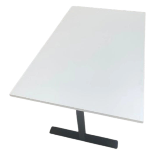 Manuelt H/S Bord med Hvid Linoleumsplade (120*80 cm.)