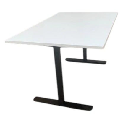 Manuelt H/S Bord med Hvid Linoleumsplade (120*80 cm.)