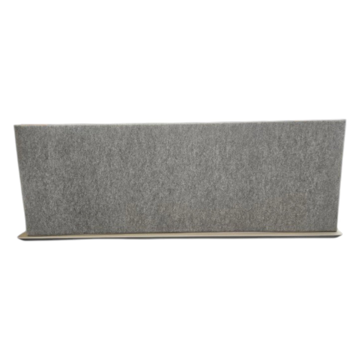 Bordskærm i lysegrå filt.