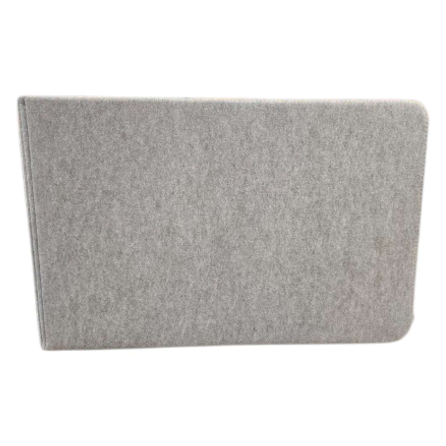 Bordskærm i lysegrå filt.