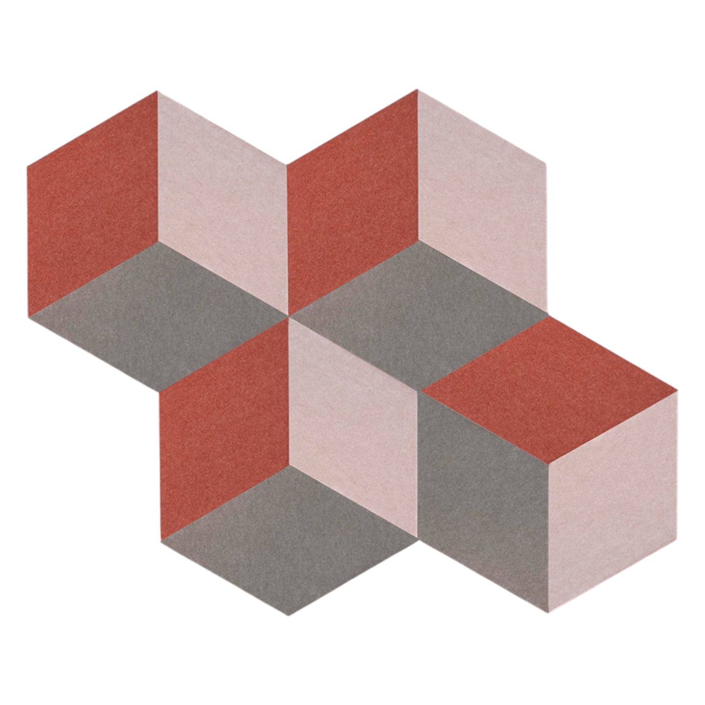 Lydabsoberende vægdæmper fra Cubism EcoSUND, rød