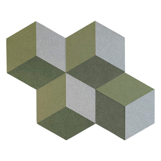 Lydabsoberende vægdæmper fra Cubism EcoSUND, grøn
