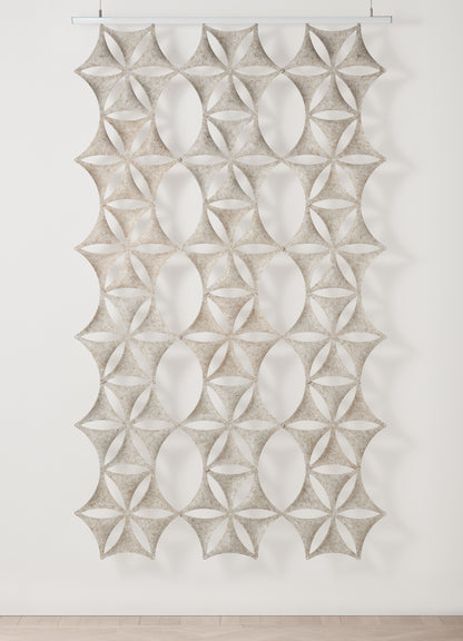 Abstracta Airflake lydabsorberende vægdekoration, rumafskærmning og lofthængt akustik