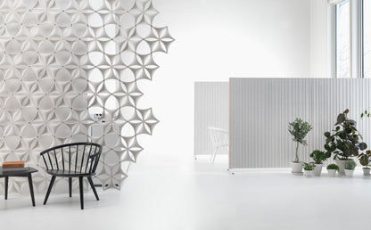 Abstracta Airflake lydabsorberende vægdekoration, rumafskærmning og lofthængt akustik