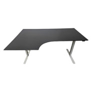 Fabriksnyt hæve sænkebord med fumac combi-bordplade i sort nanolaminat.