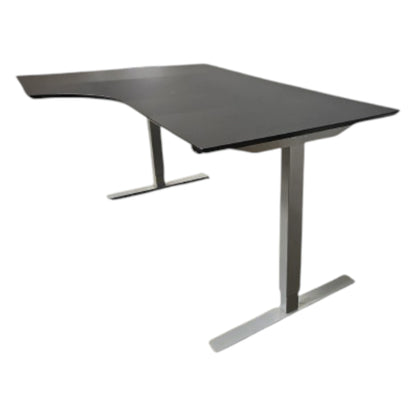Fabriksnyt hæve sænkebord med fumac combi-bordplade i sort nanolaminat.