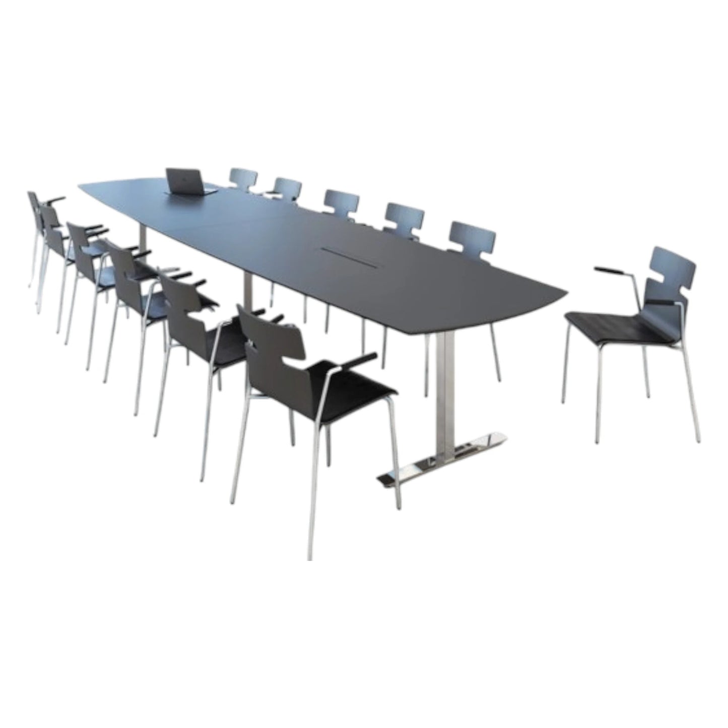 Square Mødebord - bådformet linoleum plade