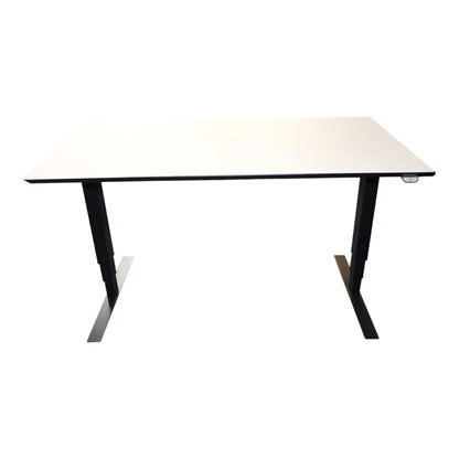 Fabriksnye hæve sænkebord el med hvid Nanolaminat 140*80cm