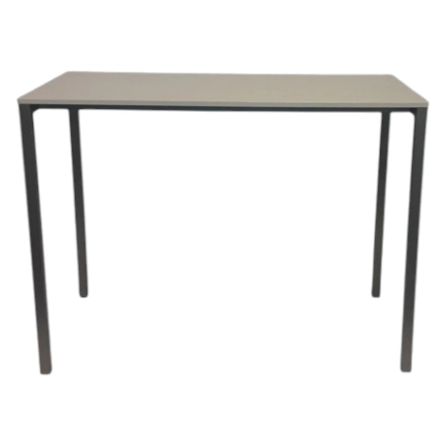 Højbord med gråt stål stel og hvid plade