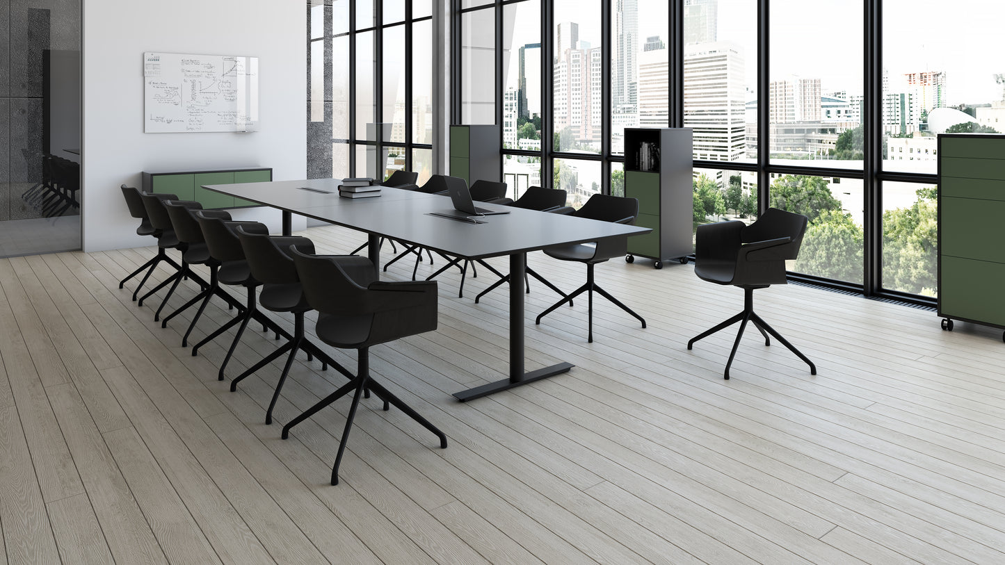 Square Mødebord - bådformet linoleum plade