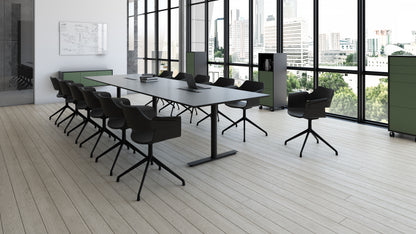 Square Mødebord - bådformet linoleum plade