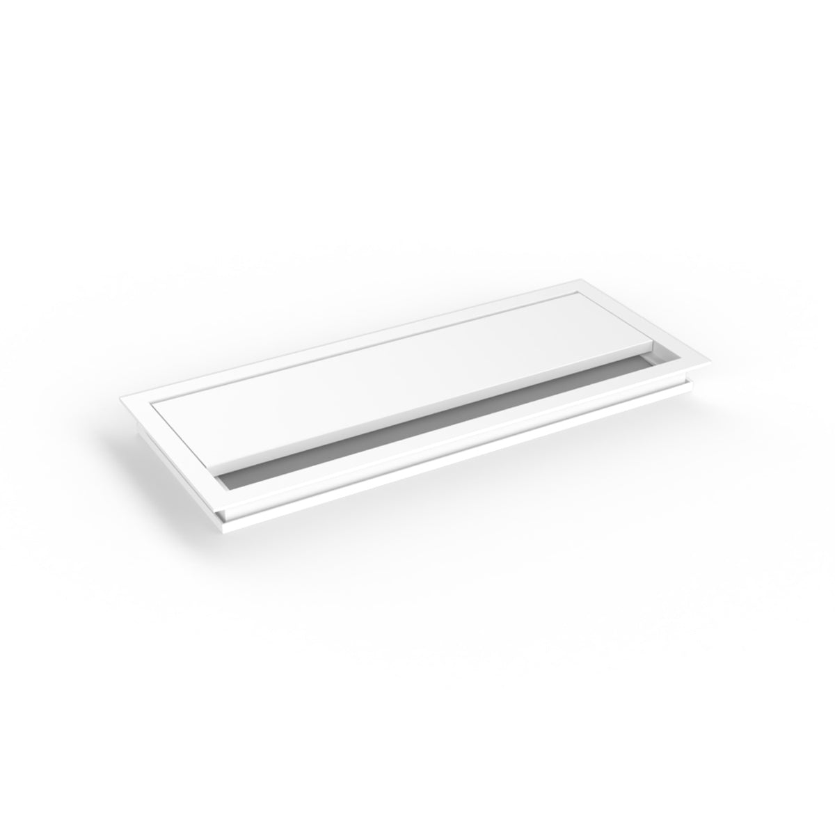 Kabelklap i hvid aluminium 240x100x16mm