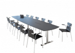 Square Mødebord, bådformet linoleum plade