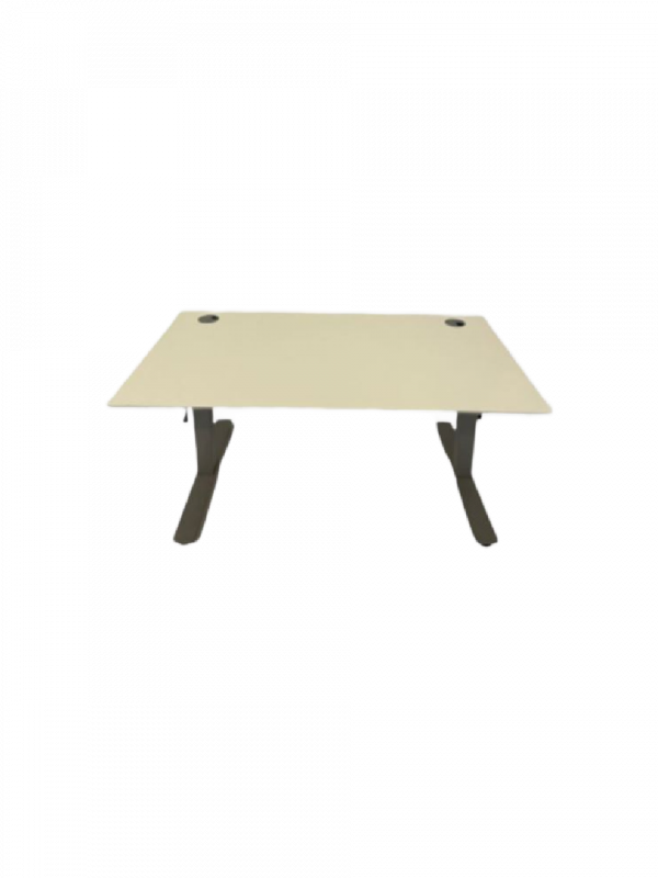 Hæve/sænke bord 140*80cm, hvid laminat.