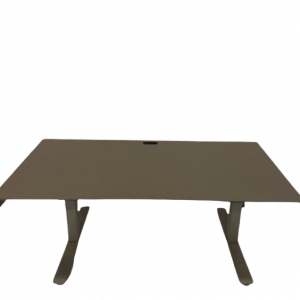 Elektrisk hæve/sænkebord med metalgrå plade