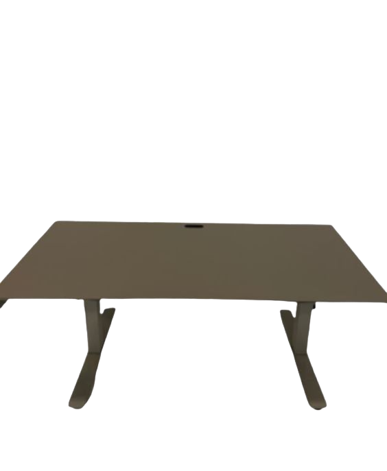 Elektrisk hæve/sænkebord med metalgrå plade