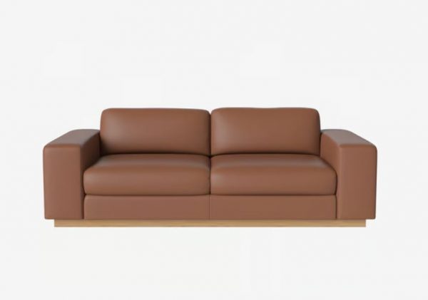 Sepia sofa cognacfarvet læder
